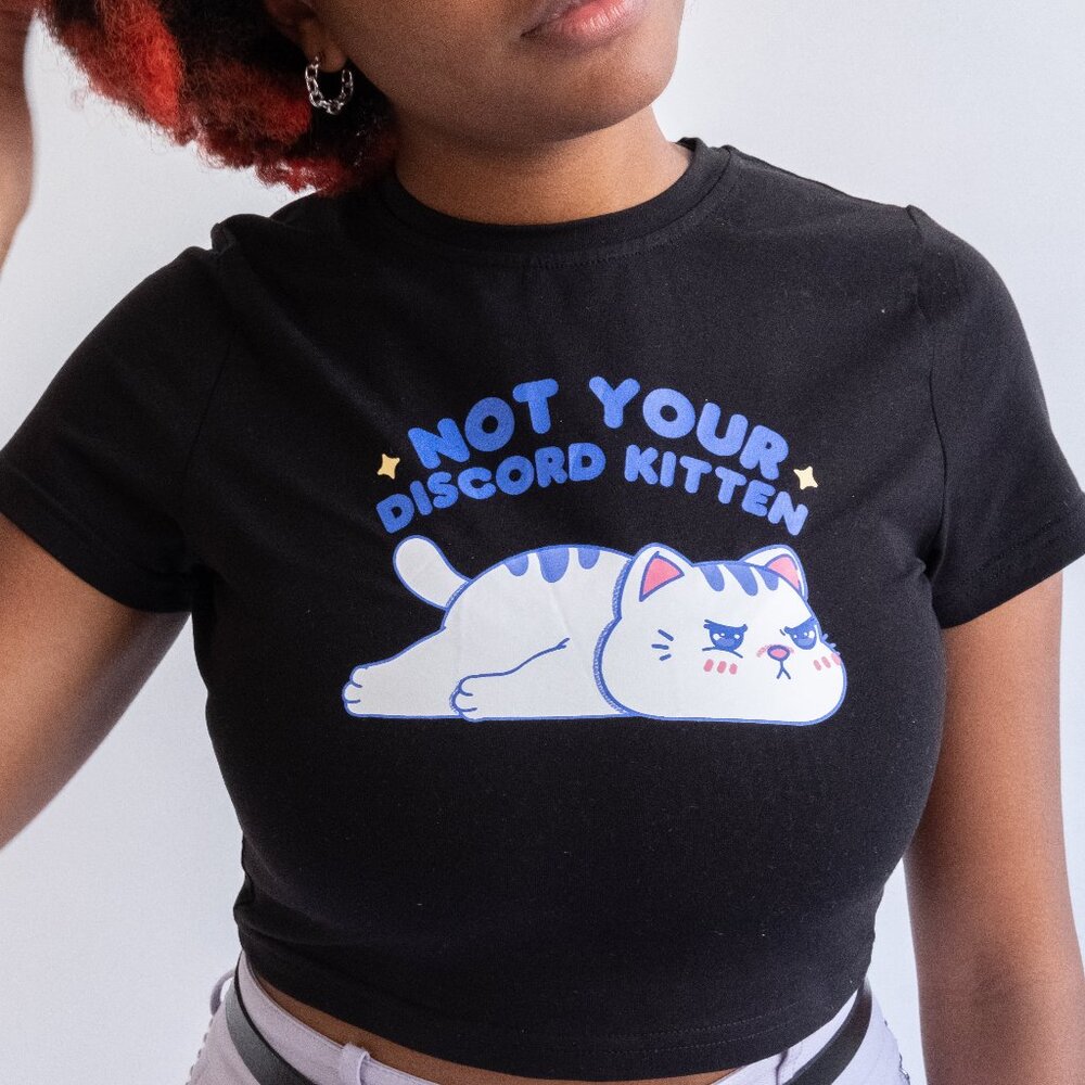 Not Your Discord Kitten Crop Graphic Tee
